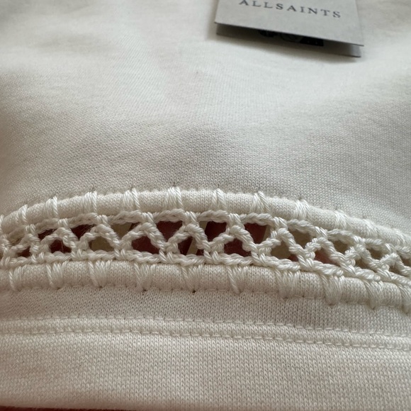 All Saints Off-White Ribbed Tank Top - Picture 5 of 6